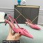Valentino Heel 4cm VLogo Signature Patent Leather Slingback Pumps Pink