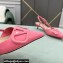 Valentino Heel 4cm VLogo Signature Patent Leather Slingback Pumps Pink