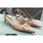 Valentino Heel 4cm VLogo Signature Patent Leather Slingback Pumps Nude