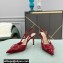 Valentino Heel 8cm VLogo Signature Patent Leather Slingback Pumps Red