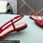 Valentino VLogo Signature Patent Leather Slingback Ballet Flats Red