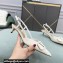 Valentino Heel 4cm VLogo Signature Patent Leather Slingback Pumps White