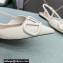 Valentino VLogo Signature Patent Leather Slingback Ballet Flats White