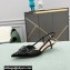 Valentino Heel 4cm VLogo Signature Patent Leather Slingback Pumps Black