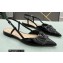 Valentino VLogo Signature Patent Leather Slingback Ballet Flats Black