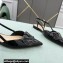 Valentino VLogo Signature Patent Leather Slingback Ballet Flats Black