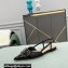Valentino VLogo Signature Patent Leather Slingback Ballet Flats Black