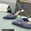 Valentino Heel 8cm VLogo Signature Patent Leather Slingback Pumps Dusty Blue