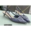 Valentino Heel 4cm VLogo Signature Patent Leather Slingback Pumps Dusty Blue