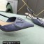 Valentino Heel 4cm VLogo Signature Patent Leather Slingback Pumps Dusty Blue