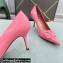 Valentino Heel 8cm VLogo Signature Calfskin Pumps Patent Pink