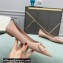 Valentino VLogo Signature Calfskin Ballet Flats Patent Nude
