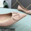Valentino VLogo Signature Calfskin Ballet Flats Patent Nude