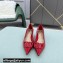 Valentino Heel 4cm VLogo Signature Calfskin Pumps Patent Red