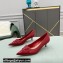 Valentino Heel 4cm VLogo Signature Calfskin Pumps Patent Red