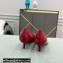 Valentino Heel 4cm VLogo Signature Calfskin Pumps Patent Red
