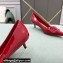 Valentino Heel 4cm VLogo Signature Calfskin Pumps Patent Red