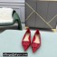 Valentino VLogo Signature Calfskin Ballet Flats Patent Red