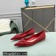 Valentino VLogo Signature Calfskin Ballet Flats Patent Red