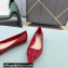 Valentino VLogo Signature Calfskin Ballet Flats Patent Red