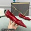 Valentino VLogo Signature Calfskin Ballet Flats Patent Red