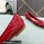 Valentino VLogo Signature Calfskin Ballet Flats Patent Red
