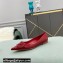 Valentino VLogo Signature Calfskin Ballet Flats Patent Red