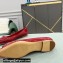 Valentino VLogo Signature Calfskin Ballet Flats Patent Red