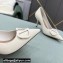 Valentino Heel 8cm VLogo Signature Calfskin Pumps Patent White