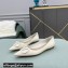 Valentino VLogo Signature Calfskin Ballet Flats Patent White