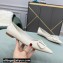 Valentino Heel 4cm VLogo Signature Calfskin Pumps Patent White