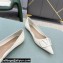 Valentino VLogo Signature Calfskin Ballet Flats Patent White