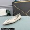 Valentino VLogo Signature Calfskin Ballet Flats Patent White