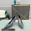 Valentino Heel 8cm VLogo Signature Calfskin Pumps Patent Dusty Blue