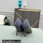 Valentino Heel 8cm VLogo Signature Calfskin Pumps Patent Dusty Blue