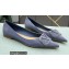 Valentino VLogo Signature Calfskin Ballet Flats Patent Dusty Blue