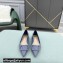 Valentino VLogo Signature Calfskin Ballet Flats Patent Dusty Blue