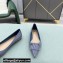 Valentino VLogo Signature Calfskin Ballet Flats Patent Dusty Blue