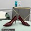 Valentino Heel 8cm VLogo Signature Calfskin Pumps Patent Burgundy
