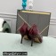 Valentino Heel 8cm VLogo Signature Calfskin Pumps Patent Burgundy