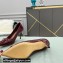 Valentino Heel 8cm VLogo Signature Calfskin Pumps Patent Burgundy