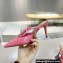 Valentino Heel 8cm VLogo Signature Patent Leather Mules Pink