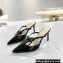 Valentino Heel 8cm VLogo Signature Patent Leather Mules Black