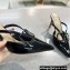 Valentino Heel 8cm VLogo Signature Patent Leather Mules Black