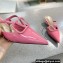 Valentino Heel 4cm VLogo Signature Patent Leather Mules Pink