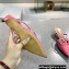 Valentino Heel 4cm VLogo Signature Patent Leather Mules Pink
