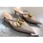 Valentino Heel 4cm Crystal VLogo Signature Calfskin Mules Nude