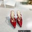 Valentino Heel 8cm VLogo Signature Patent Leather Mules Red