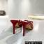 Valentino Heel 8cm VLogo Signature Patent Leather Mules Red