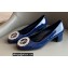 Louis Vuitton Heel 4.5cm LV Circle Madeleine Pumps Patent Blue